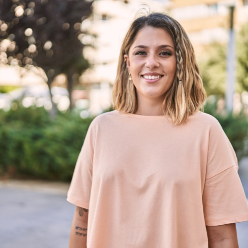 Unplanned Pregnancy Support in Bedford, Indiana A woman smiling because she knows Pathway of Hope offers free pregnancy services and support in Bedford, Indiana